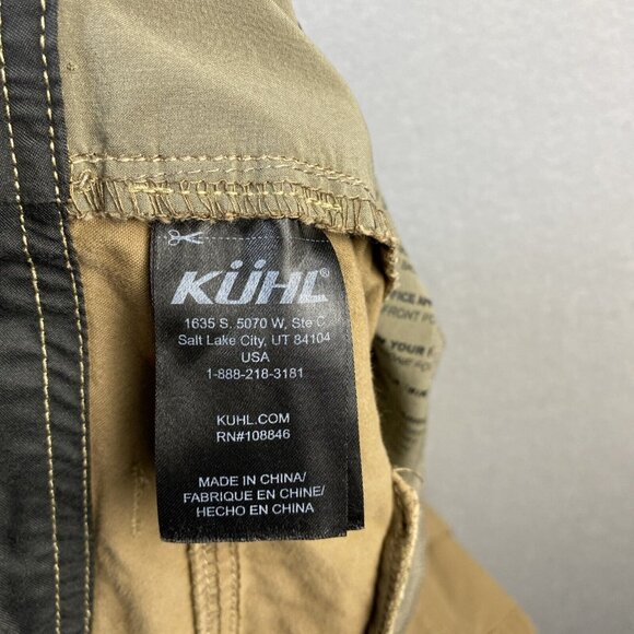 Kuhl Slax Pants Men 38 x 32 Beige Khaki Cotton Stretch 5090 Classic Fit‎ Stained - Picture 15 of 16